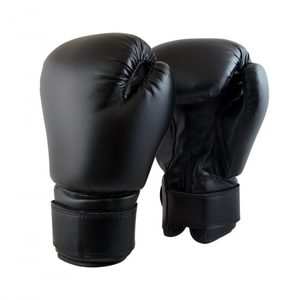 Plain Black Boxing Gloves