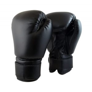 Plain Black Boxing Gloves