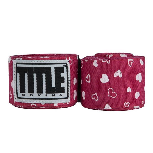 TITLE Pink Heart Printed Hand Wraps