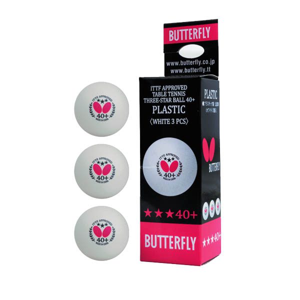 Pack of 3 Butterfly Table Tennis Balls